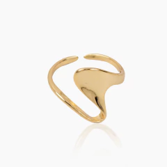 Anel Regulável Courbe - Banhado a Ouro 18k