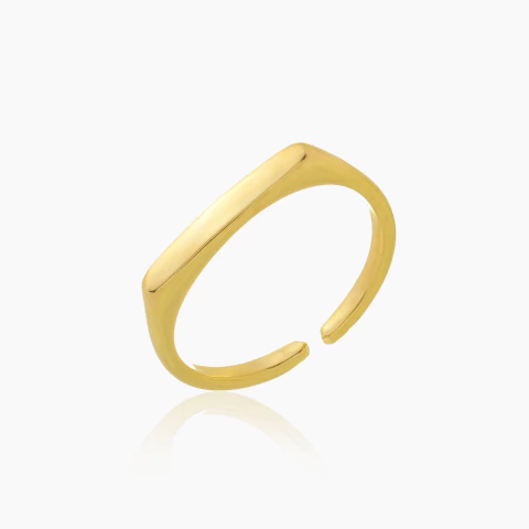 Anel Regulável Monique - Banhado a Ouro 18k