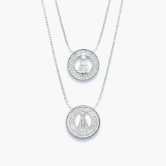 Escapulário Nossa Senhora (G) 70cm - Prata 925