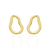 Brinco Design Orgânico Vazado - Banhado a Ouro 18k - comprar online