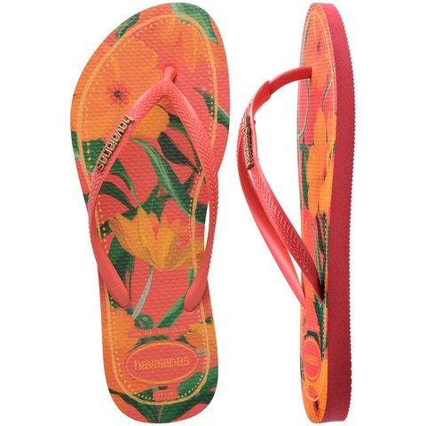 Chinelo Havaianas Slim Coral Tropical 20122024