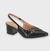 Sandália Vizzano Preto Verniz Salto Grosso Bico Fino 13488.15745