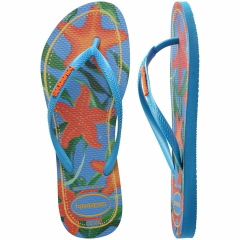 Chinelo Havaianas Slim Tropical Turquesa 19122024