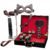 KIT MALETA SADO LUXO PRETO COM VERMELHO