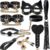 KIT MALETA SADO LUXO PRETO COM VERMELHO - comprar online