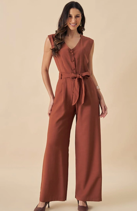 Macacão Alfaiataria - Empode Rosa Moda Feminina