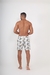 Short Masculino IMPERIUS Tropical Branco | Leve, Ajustável