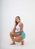 Short Feminino IMPERIUS Azul Estampado Modelagem Confortável - comprar online