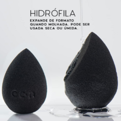 Esponja Flat Drop Preta - Oceane - DAJU Beauty Store