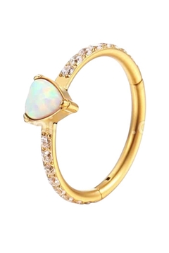 PIERCING ARGOLA CORAÇÃO OPALA - comprar online