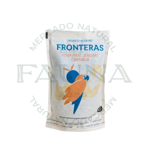 FRONTERAS - YERBA MATE JENGIBRE Y NARANJA 250 G - comprar online