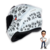 Capacete Asx City Fun Brilho Preto/Branco C/ Viseira Fumê na internet