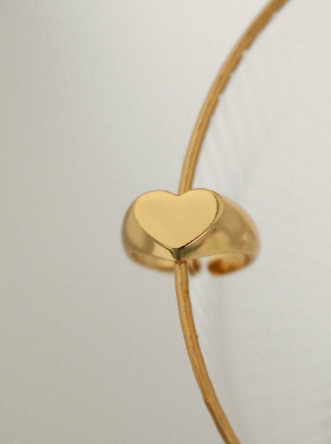 Anel coração regulável