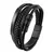 Pulseira Masculina JIAYUPENG – Couro Trançado com Fecho Magnético e Estilo Moderno na internet