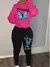 Conjunto Feminino FUXIONGFU – Estilo Casual Outono/Inverno com Estampa Letter & Borboleta - clickprimer