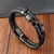 Pulseira Masculina JIAYUPENG – Couro Trançado com Fecho Magnético e Estilo Moderno - comprar online