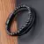 Pulseira Masculina JIAYUPENG – Couro Trançado com Fecho Magnético e Estilo Moderno