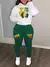 Conjunto Feminino FUXIONGFU – Estilo Casual Outono/Inverno com Estampa Letter & Borboleta - loja online