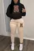 Conjunto Feminino FUXIONGFU – Estilo Casual Outono/Inverno com Estampa Letter & Borboleta na internet