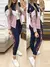 Conjunto Noworry: jaqueta glitter e calça cintura alta em malha stretch. - loja online