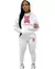 Conjunto Feminino FUXIONGFU – Estilo Casual Outono/Inverno com Estampa Letter & Borboleta - loja online