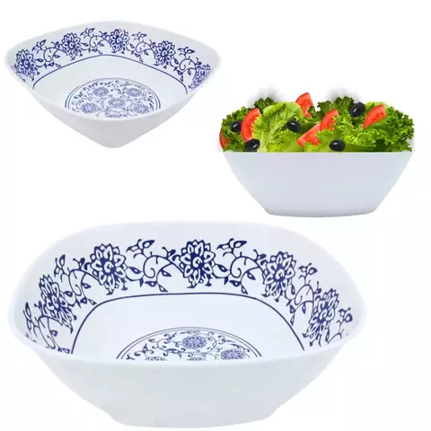 12 Bowl Saladeira 2,2L Tigela Pote Melamina Portugues 2200ml