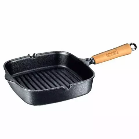 Frigideira Cook Grill 23,5 Cm Cabo Madeira Panela Mineira