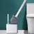 Escova de limpeza de vaso sanitário de silicone, cabeça plana, flexível, mont - comprar online