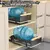 Imagem do Kixot organizador conveniente, rack de prato amigável com alça de madeira e ba