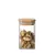 Tampa quadrada de bambu selada pote de vidro transparente comida chá multigrão - comprar online