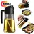 500ml garrafa vazia de óleo 2 em 1 spray &amp; pourer recipiente de óleo de pl na internet
