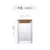 Tampa quadrada de bambu selada pote de vidro transparente comida chá multigrão - comprar online