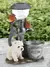 Lâmpada solar para gato e cachorro, cachorro, criatividade de coelho, estátua,