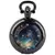 Único steampunk cúpula de vidro vintage relógio de bolso de quartzo masculino na internet
