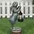 Estátuas de jardim coelho com lanterna solar, estatuetas de coelho ao ar livre,