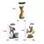 Lâmpada solar para gato e cachorro, cachorro, criatividade de coelho, estátua,