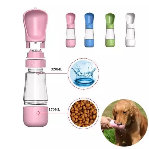 Garrafa de Água Portátil para Cães e Gatos 2 em 1 - 490 ML - comprar online