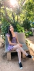 Vestido xadrez roxo com branco - comprar online
