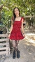Vestido xadrez vermelho - comprar online