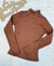 Blusa ribana flanelada - Gizz Roze