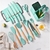 Kit Completo Jogo de Cozinha Luxo 19 Peças Com Tábua em Silicone Espátula Faca Tesoura Utensílios