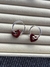 Argollas dije corazón bordo