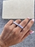 Anillo cuadrado plateado