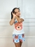 Baby Doll Manga Infantil Feminino - Ursinho Xadrez Azul - comprar online