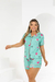 Americano Curto - Corações Fundo Verde - SONECAS DE PIJAMA