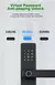 Fechadura da porta de impressão digital eletrônica com tuya app/cartão/código/desbloqueio chave - comprar online