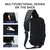 Ozuko bolsa de ombro multifuncional masculina, bolsa mensageiro antifurto para v - comprar online