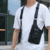 Alça de ombro dupla multi-bolso masculino ao ar livre anti-roubo saco de peito