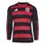 Camisa Flamengo Manga Longa I 25/26 - Torcedor Masculina - Vermelha e Preta
