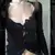 Blusinha de botões com renda - Goth Aesthetic